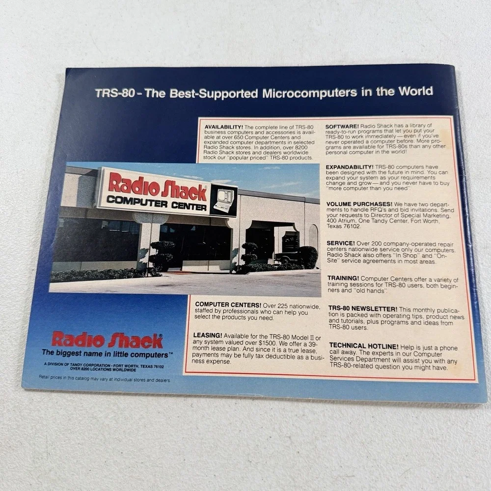 Vintage 1982 RADIO SHACK TRS-80 Microcomputer Catalog RSC-7 Computer - Picture 8 of 8